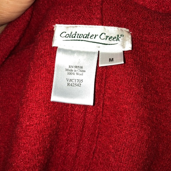 🔥 Gorgeous Red Coldwater Creek 100% Wool Jacket - Picture 6 of 7
